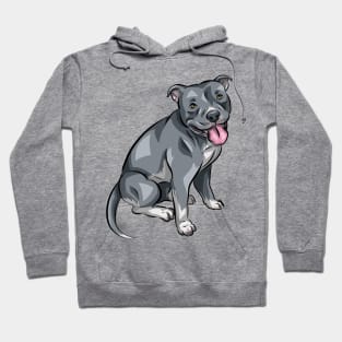 Cute Blue American Bully Dog Hoodie